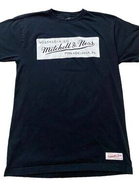 Mitchell & Ness Nostalgia Co. Rare Graphic Logo Black T-Shirt